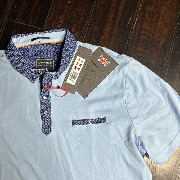 Short sleeve T-shirt with pocket and collar Guide London casual, golf preppy - Picture 3 of 6